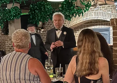 Sven interacts with guests